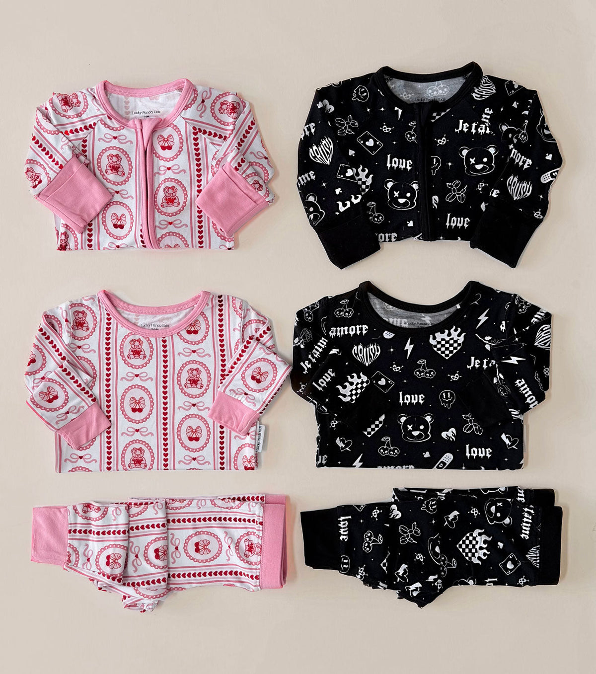 Bamboo Zip Romper | Cherry Bear