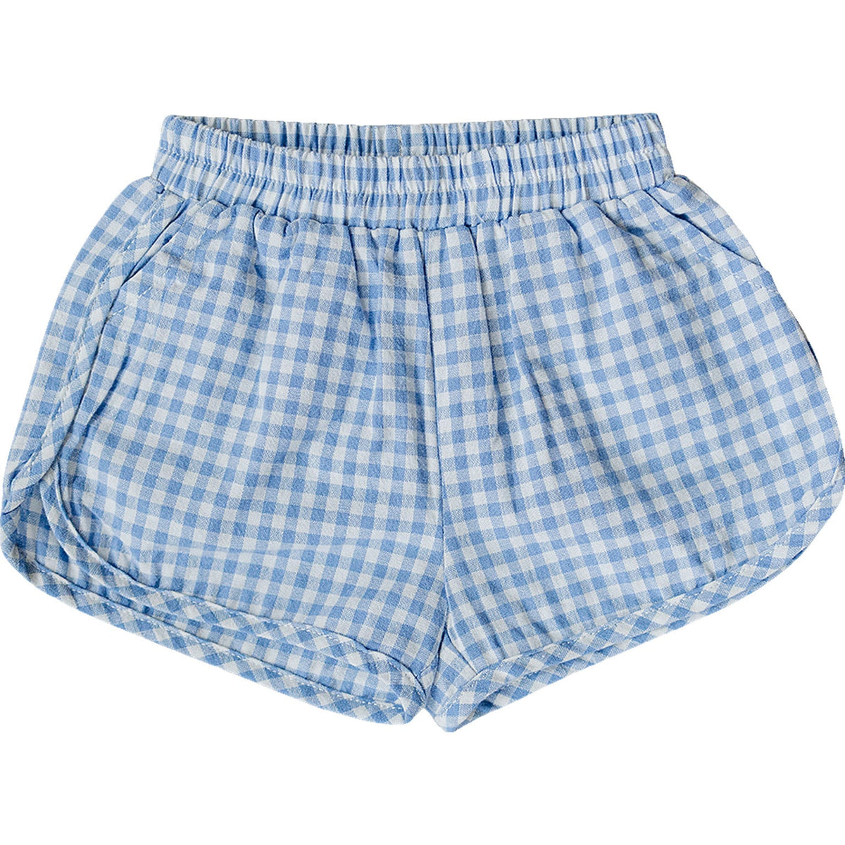Blue Gingham Shorts