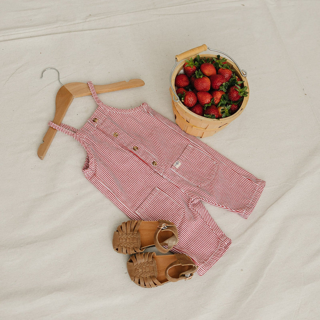 Red Stripe Overalls