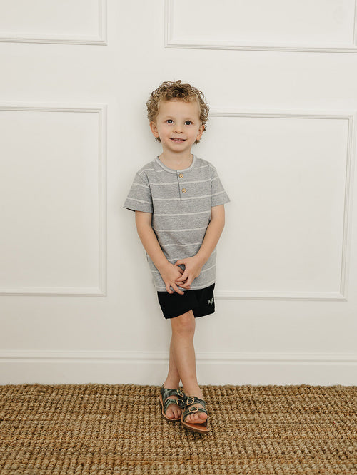 Black Pocket Cotton Shorts